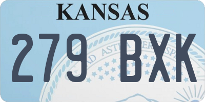 KS license plate 279BXK