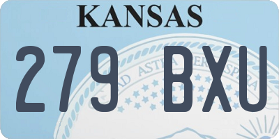 KS license plate 279BXU