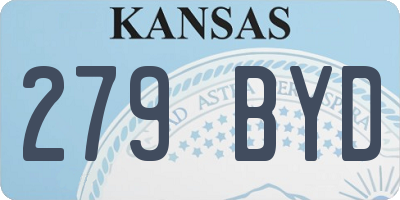 KS license plate 279BYD