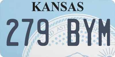 KS license plate 279BYM