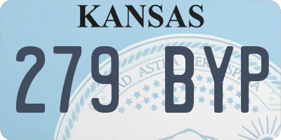 KS license plate 279BYP