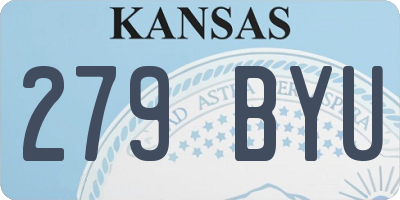 KS license plate 279BYU