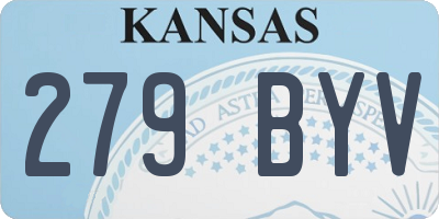 KS license plate 279BYV