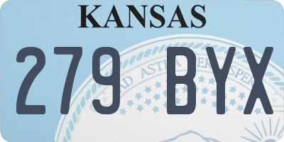 KS license plate 279BYX