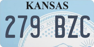 KS license plate 279BZC