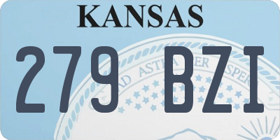 KS license plate 279BZI