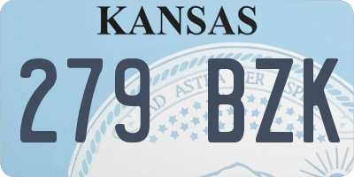 KS license plate 279BZK