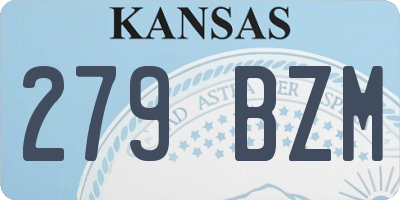 KS license plate 279BZM