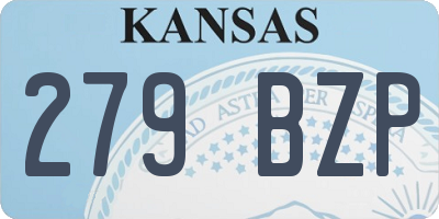 KS license plate 279BZP