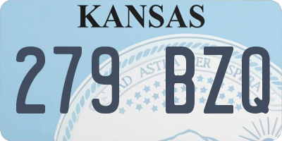 KS license plate 279BZQ