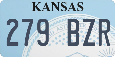 KS license plate 279BZR
