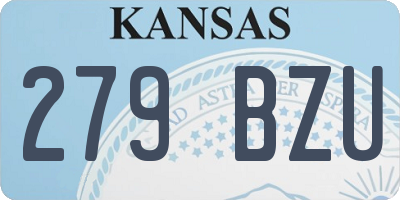 KS license plate 279BZU