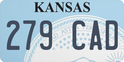 KS license plate 279CAD