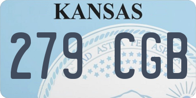 KS license plate 279CGB
