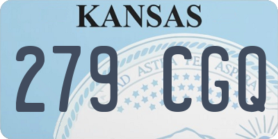 KS license plate 279CGQ