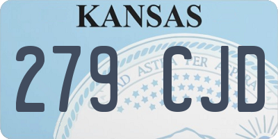KS license plate 279CJD
