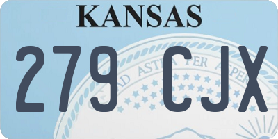KS license plate 279CJX