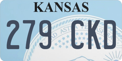KS license plate 279CKD