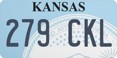KS license plate 279CKL