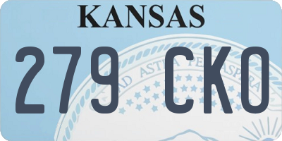 KS license plate 279CKO