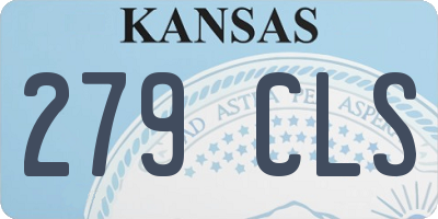 KS license plate 279CLS