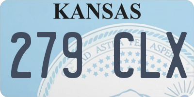 KS license plate 279CLX