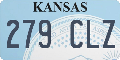 KS license plate 279CLZ
