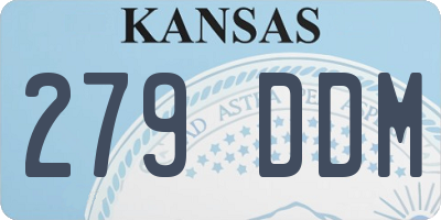 KS license plate 279DDM
