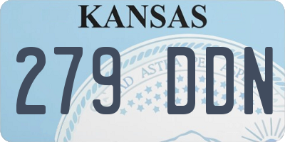 KS license plate 279DDN