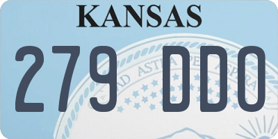 KS license plate 279DDO