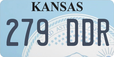 KS license plate 279DDR