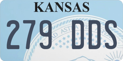 KS license plate 279DDS