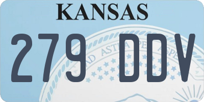 KS license plate 279DDV