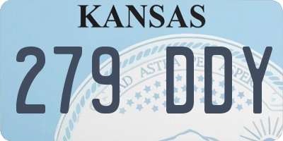 KS license plate 279DDY