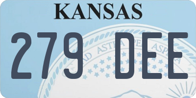 KS license plate 279DEE