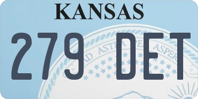 KS license plate 279DET