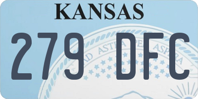 KS license plate 279DFC
