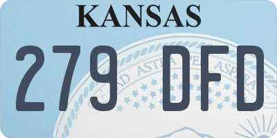 KS license plate 279DFD