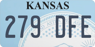 KS license plate 279DFE