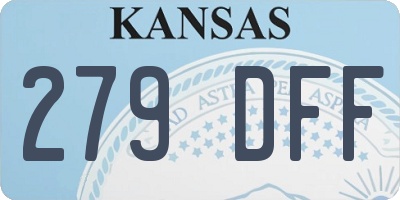 KS license plate 279DFF