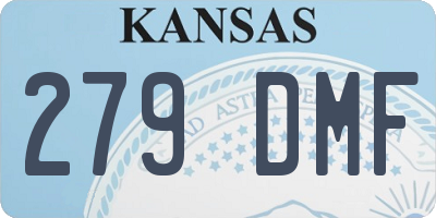 KS license plate 279DMF
