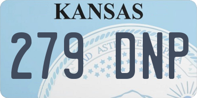 KS license plate 279DNP