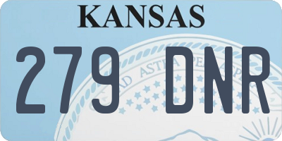 KS license plate 279DNR