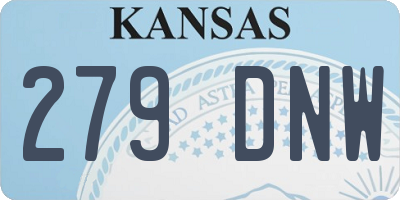 KS license plate 279DNW