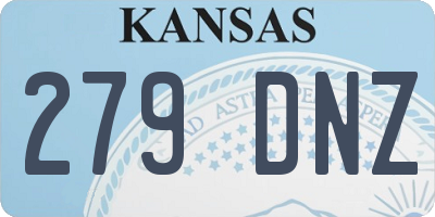 KS license plate 279DNZ