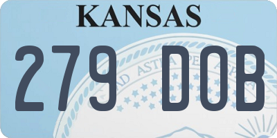 KS license plate 279DOB
