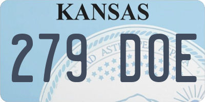 KS license plate 279DOE