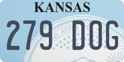 KS license plate 279DOG