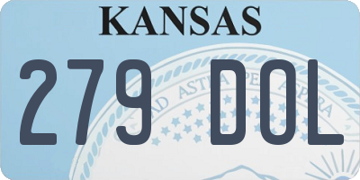 KS license plate 279DOL