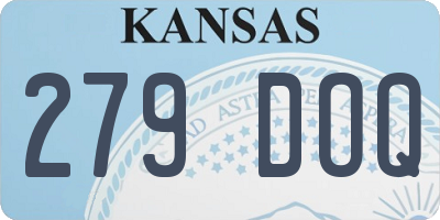 KS license plate 279DOQ